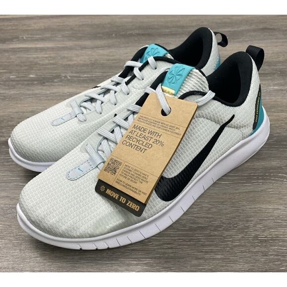 Nike FLEX EXPERIENCE 12 Women's White Black Turq. DV0746-002 Road Running 10 - Picture 1 of 7